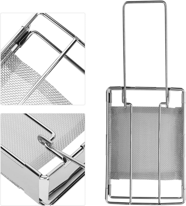 Camping Toaster Rack, 304 Edelstahl Toastständer Backblech, Tragbarer Camping Kocher Toaster für BBQ