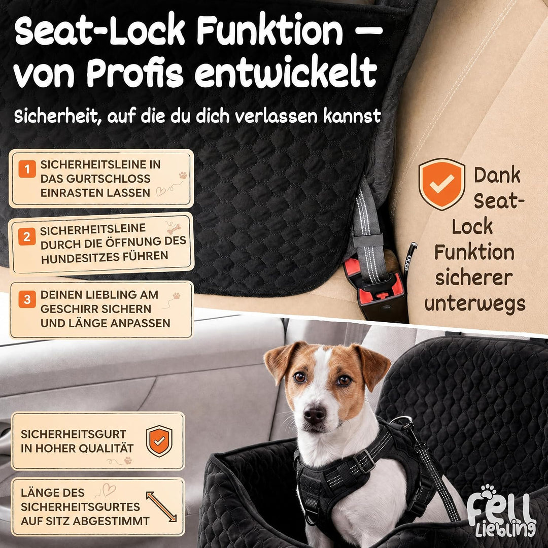 Premium Hunde Autositz, orthopädischer Autositz Hund, Hundesitz Auto Rückbank waschbar, Hundeautosit