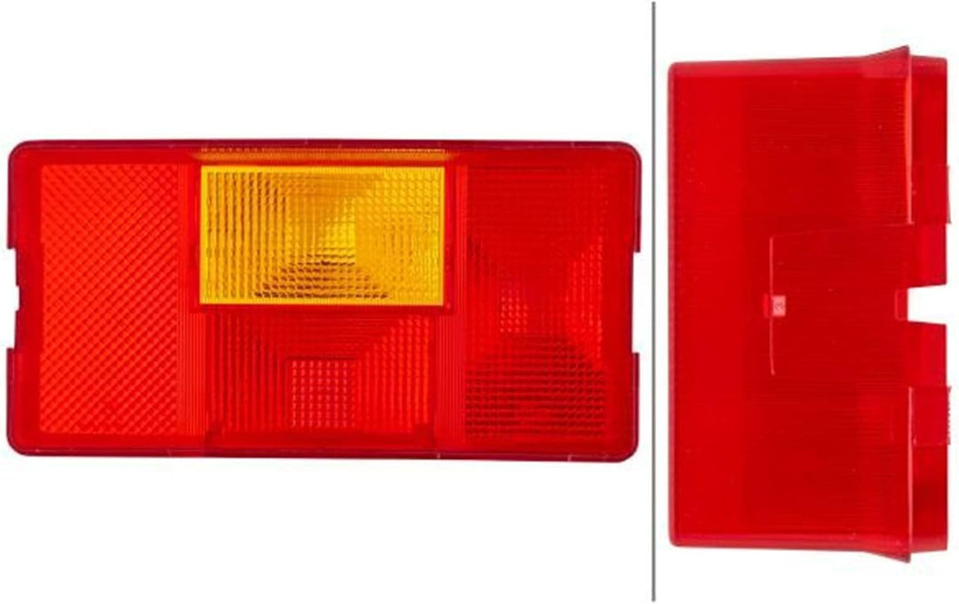 HELLA Rückleuchte - Glühlampe - 24V / 12V - Anbau - ECE - Lichtscheibenfarbe: rot/gelb - Stecker: Fl