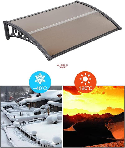 XUANYU Überdachung Haustür aus Aluminium und Polycarbonat, Vordach Haustür, Vordach für Haustür, Tür