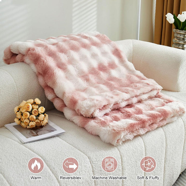 Kuscheldecke Kaninchen Plüsch Decke Super Soft Wohndecke Dick 1000 G/M² Flanell Decke Warme Überwurf