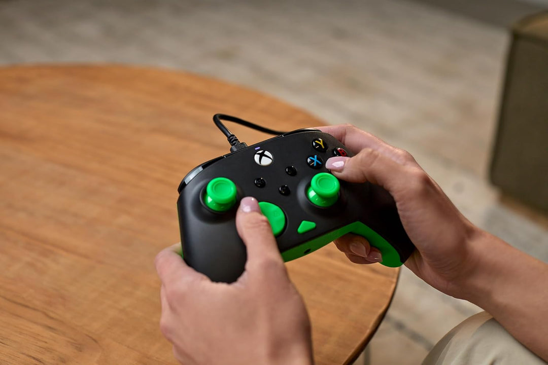 Turtle Beach Rematch Core Schwarz/Grün Wired Gaming Controller – Lizenziert für Xbox Series X und S,