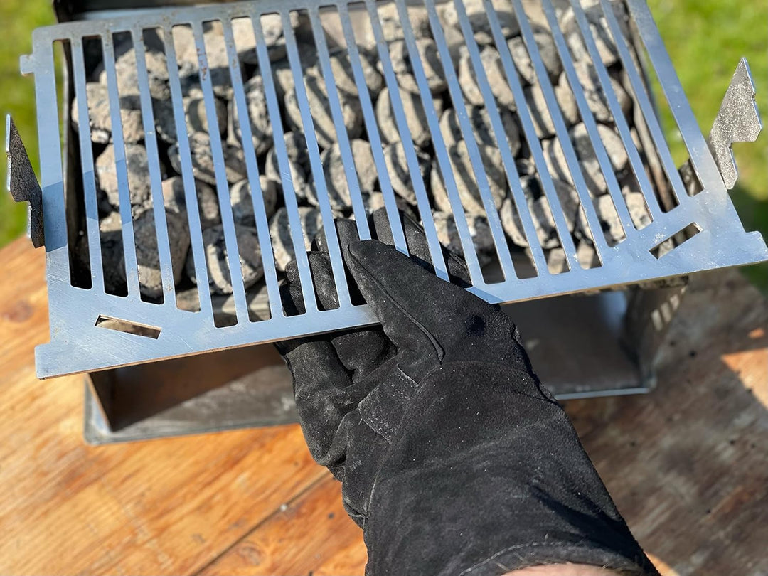 FENNEK | Premium Grillhandschuhe aus Leder | sehr hitzebeständig | 1 Paar- Einheitsgrösse, Handschuh