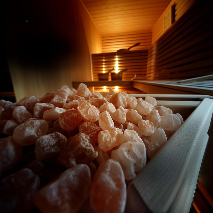 HAF® Rosa Salzbrocken 25 kg | Grobe Steinsalz Brocken ohne Zusätze und naturbelassen aus der Salt Ra