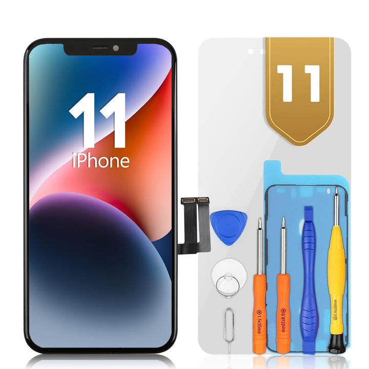 bokman Display Reparaturset Kompatibel mit iPhone 11 (inkl. Glas, Retina LCD, Touchscreen), Passende