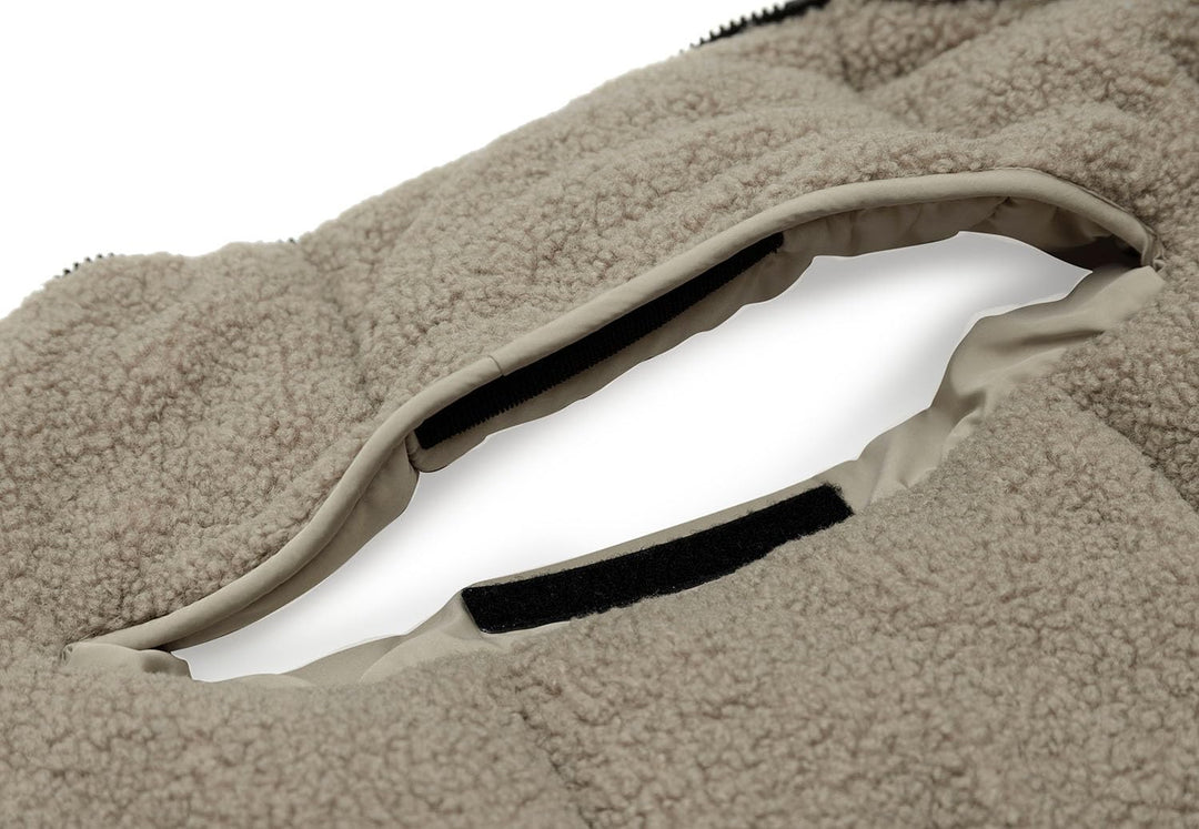 Jollein Fusssack Olive Green - Für Buggy und Kinderwagen - Für 3-Punkt- und 5-Punkt-Gurt - Mit Teddy