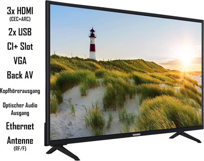 TELEFUNKEN XF40SN550S 40 Zoll Fernseher/Smart TV (Full HD, HDR, Triple-Tuner) - Inkl. 6 Monate HD+ [