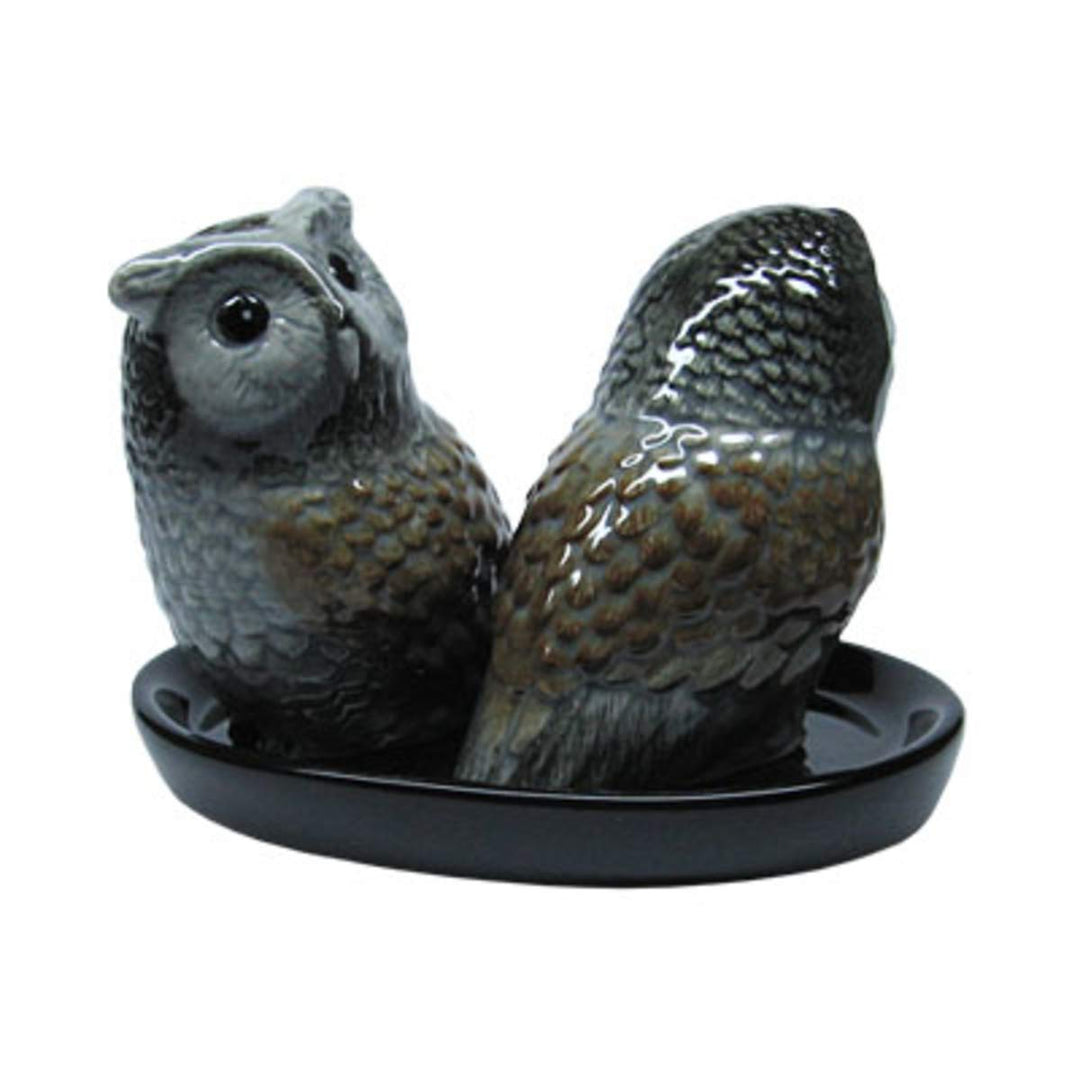 Eulen Salz und Pfefferstreuer Tiere Eule Set Keramik 13 x 9 cm
