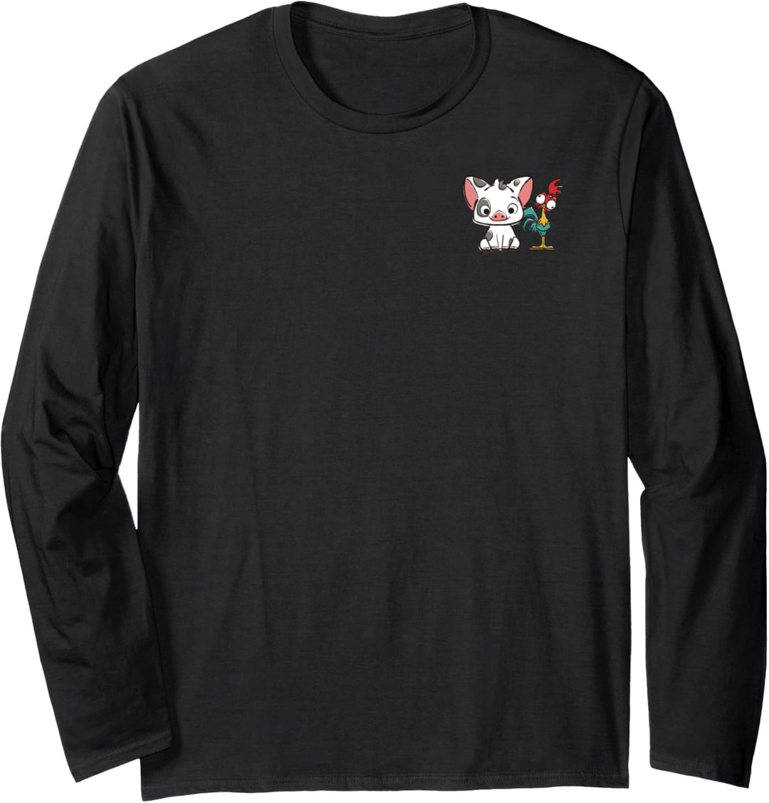 Disney Moana Pua And Hei Hei Pocket Langarmshirt