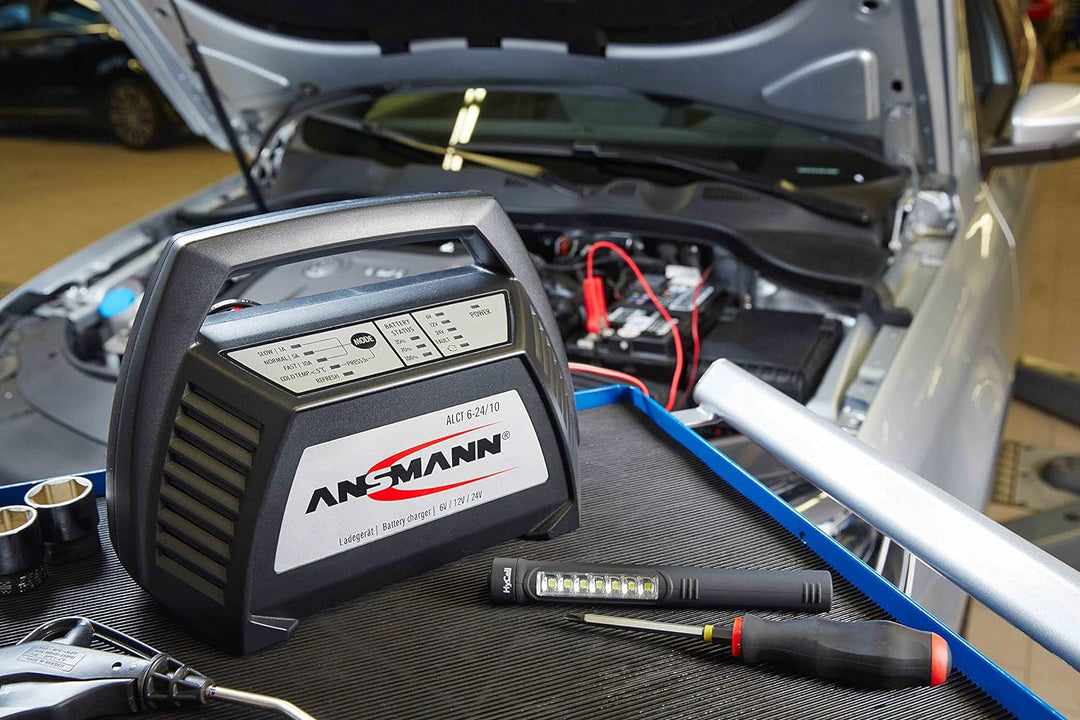 Ansmann ALCT-6-24/10 Batterie Multi-Ladegerät 6V/12V/24V 10A Ladegerät 4,5Ah bis 240Ah