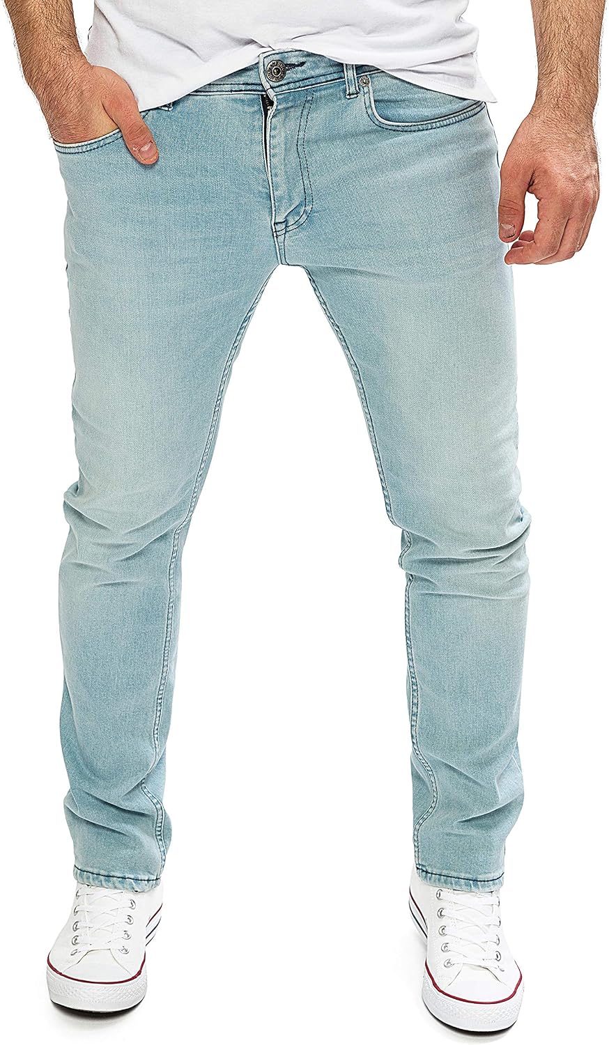 WOTEGA Herren Jeans Alistar Slim Fit 33W / 30L Blau (Cloud Blue 144306), 33W / 30L Blau (Cloud Blue