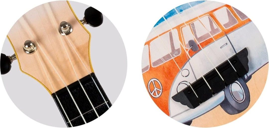 Flight Ukeleles TUS25 Bus Travel Sopran-Ukulele, Einheitsgrösse, mehrfarbig