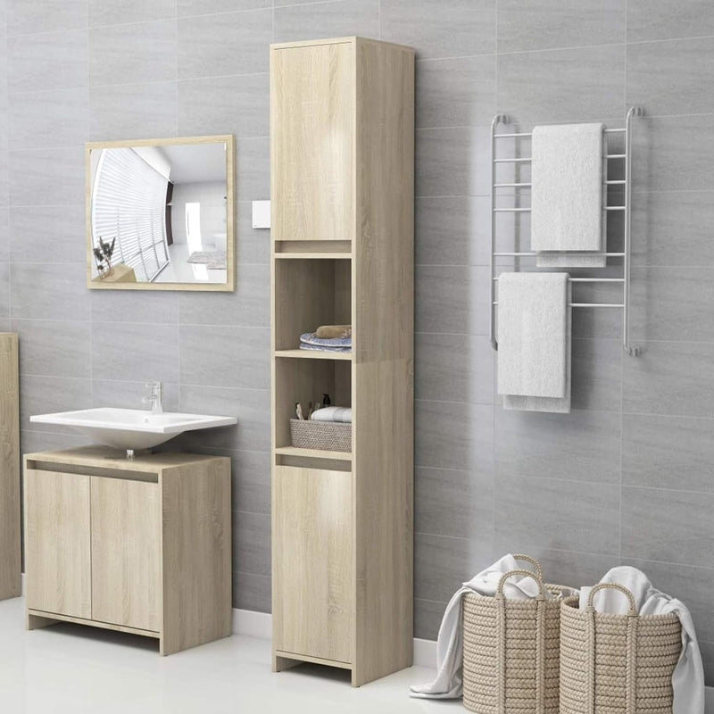 Tidyard Badezimmerschrank Badschrank Badezimmer Aufbewahrungsschrank Schrank Hochschrank Badkommode