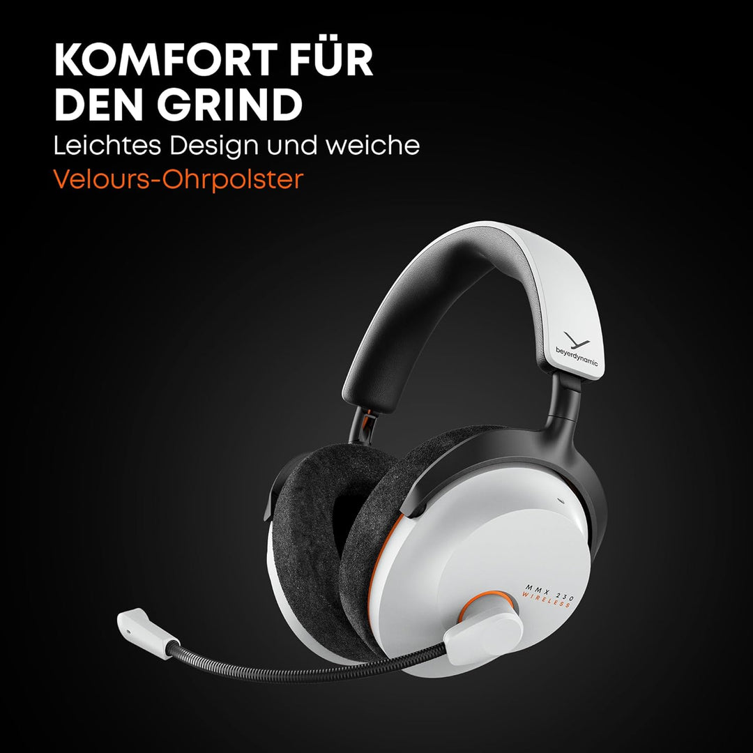 beyerdynamic MMX 230 Wireless Gaming Headset mit Bluetooth® 6.0 und ANC in Arktisches Weiss, Arktisc