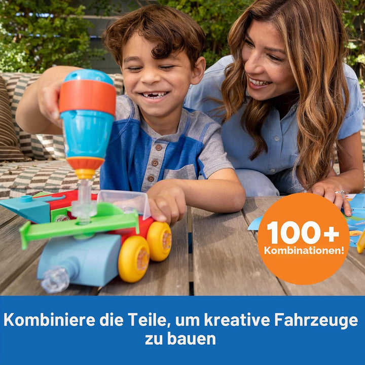 Learning Resources Design & Drill Baueimer, Mint-Spielzeug, 41-teilig, mit elektrischem Spielzeugboh