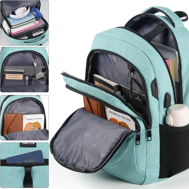 YAMTION Schultasche Herren und Damen,Unisex Schulrucksack Mädchen Teenager für Jungen Laptop Rucksac