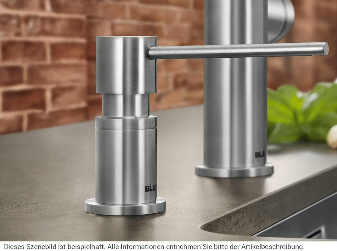 BLANCO LATO Spülmittelspender PVD steel | Passend zu allen BLANCO-Küchenarmaturen | Bequem von oben