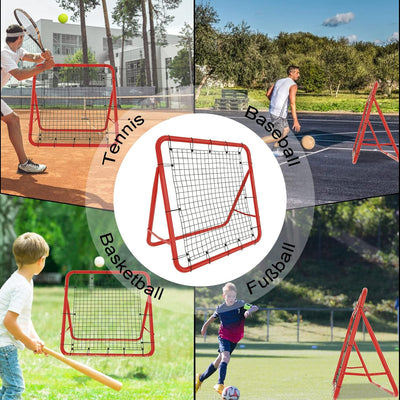 YRHome Fussball Rebound Netz Prellwand 100cm Kicker für Fussball Rückprallwand Verschiedene Ballspor