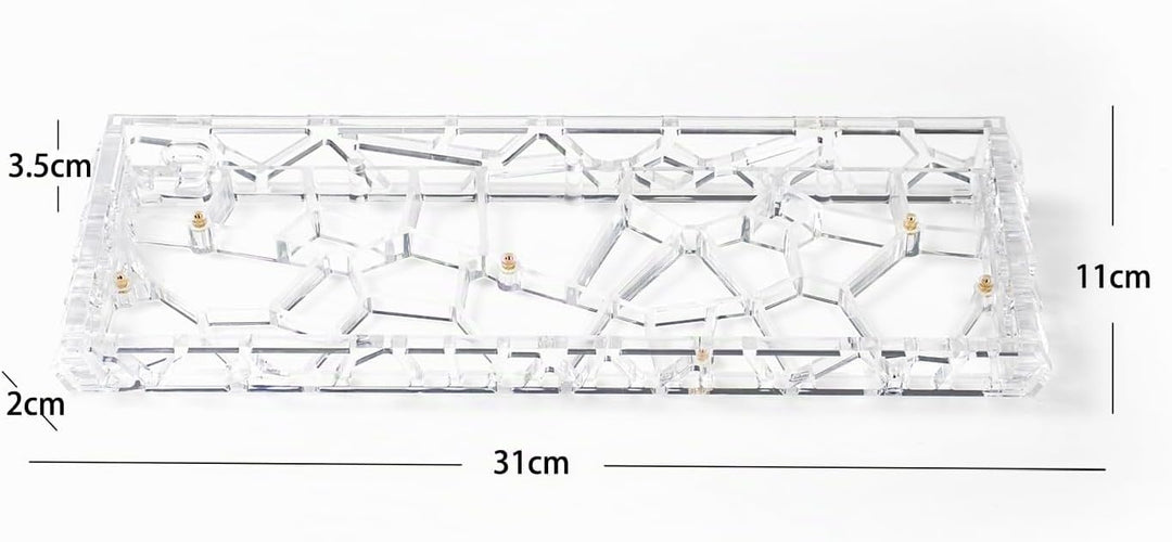 Sumgsn Mechanische Tastatur Gehäuse Transparentes Tastaturgehäuse Kompatibel mit Wooting60/HM66/Mad6