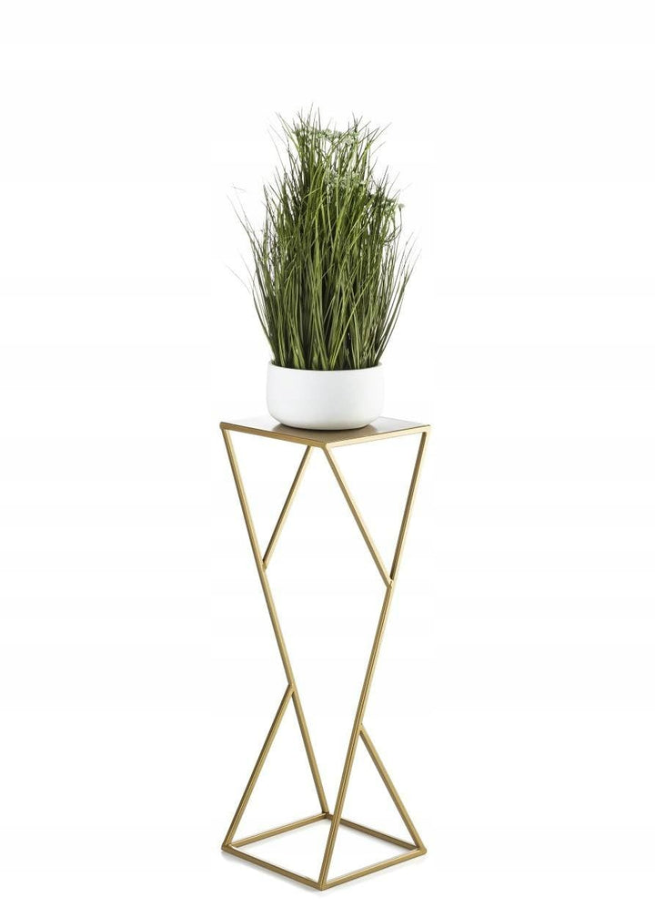 HowHomely Blumenständer Metall 70 x 24 cm - Solider und Minimalistischer Blumenhocker - Gold Pflanze