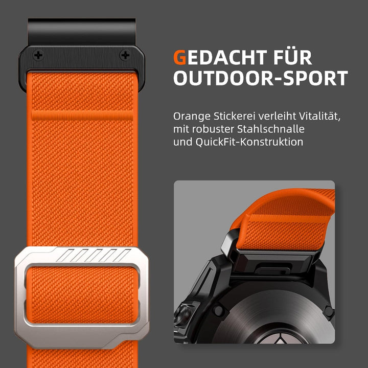 Laffav Armband Kompatibel mit Garmin Fenix 6X Pro Armband/Fenix 6X/Fenix 7X Pro/Fenix 7X Armband, Ny