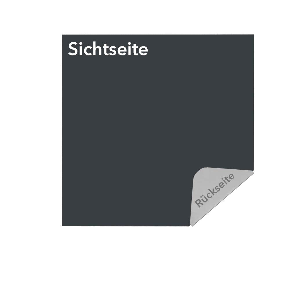 Blechzuschnitt aus verzinktem Stahlblech 0,75 mm farbbeschichtet in RAL 7016 (Anthrazitgrau) - einse