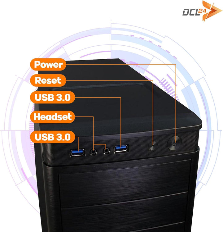 dcl24 Office Rechner AMD Ryzen 5 5600G, AMD Radeon Grafik Vega - 500GB SSD, 16GB DDR4, schneller Com