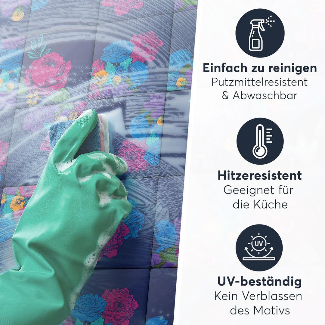 Fliesen überkleben u. aufkleben - CREATISTO Wandfliesen Fliesensticker I Fliesenfolie für Badezimmer