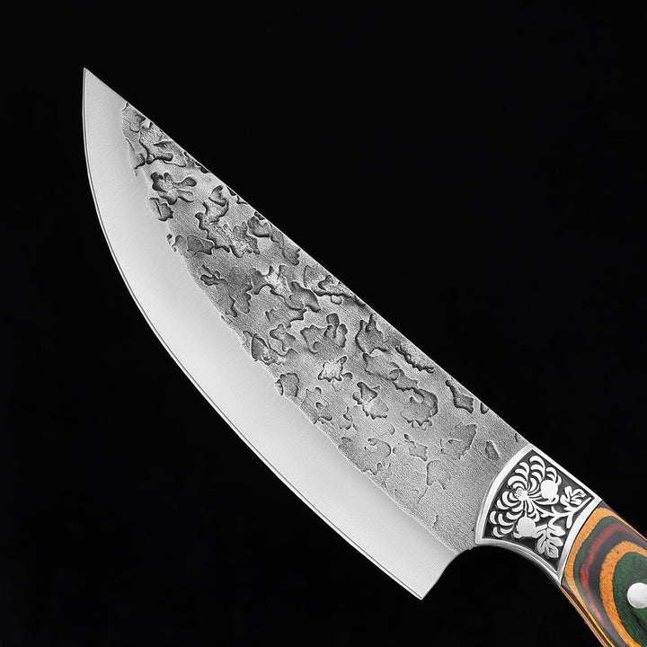 Japanisches Kochmesser Handgeschmiedetes Küchenmesser Vollerl-Klinge aus Kohlenstoffstahl für die Kü