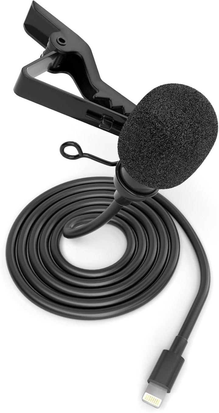 ayex Lavalier Mikrofon Kompatibel mit iPhone Kompatibel mit iPad Windschutz und Klemme perfekt für I