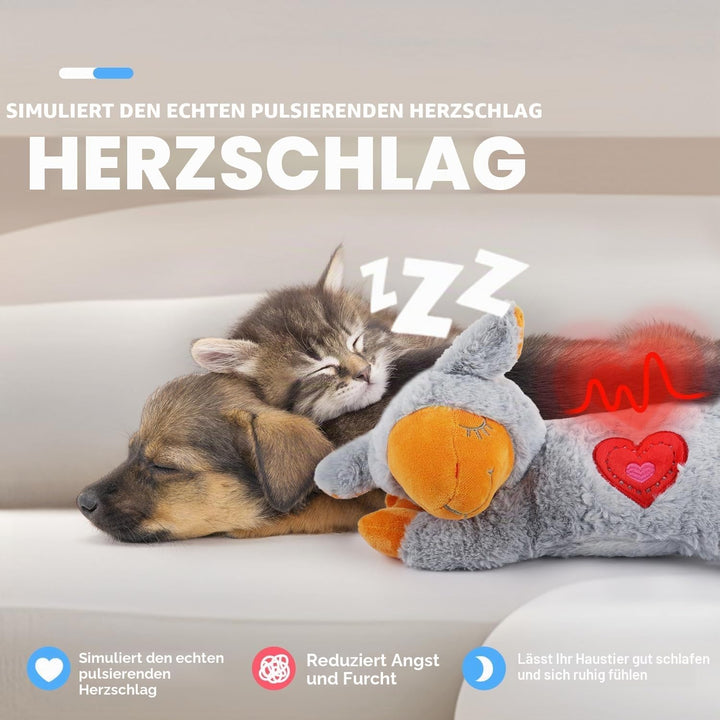All For Paws Herzschlag-Welpenspielzeug, Angstlinderung für Hunde, graues Schaf, Haustierspielzeug,