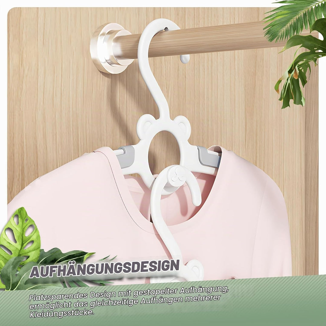 15 stück Kinderkleiderbügel,Stapelbare Babykleiderbügel mit Haken,Kleiderbügel Kinder Antirutsch,Ver