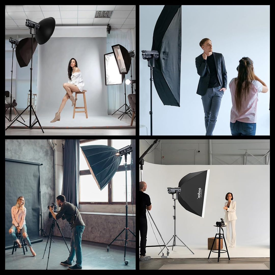 GODOX SL150III LED VideoLeuchte Zwillingsleuchten Set Videolicht mit Original Fernbedienung und Bowe