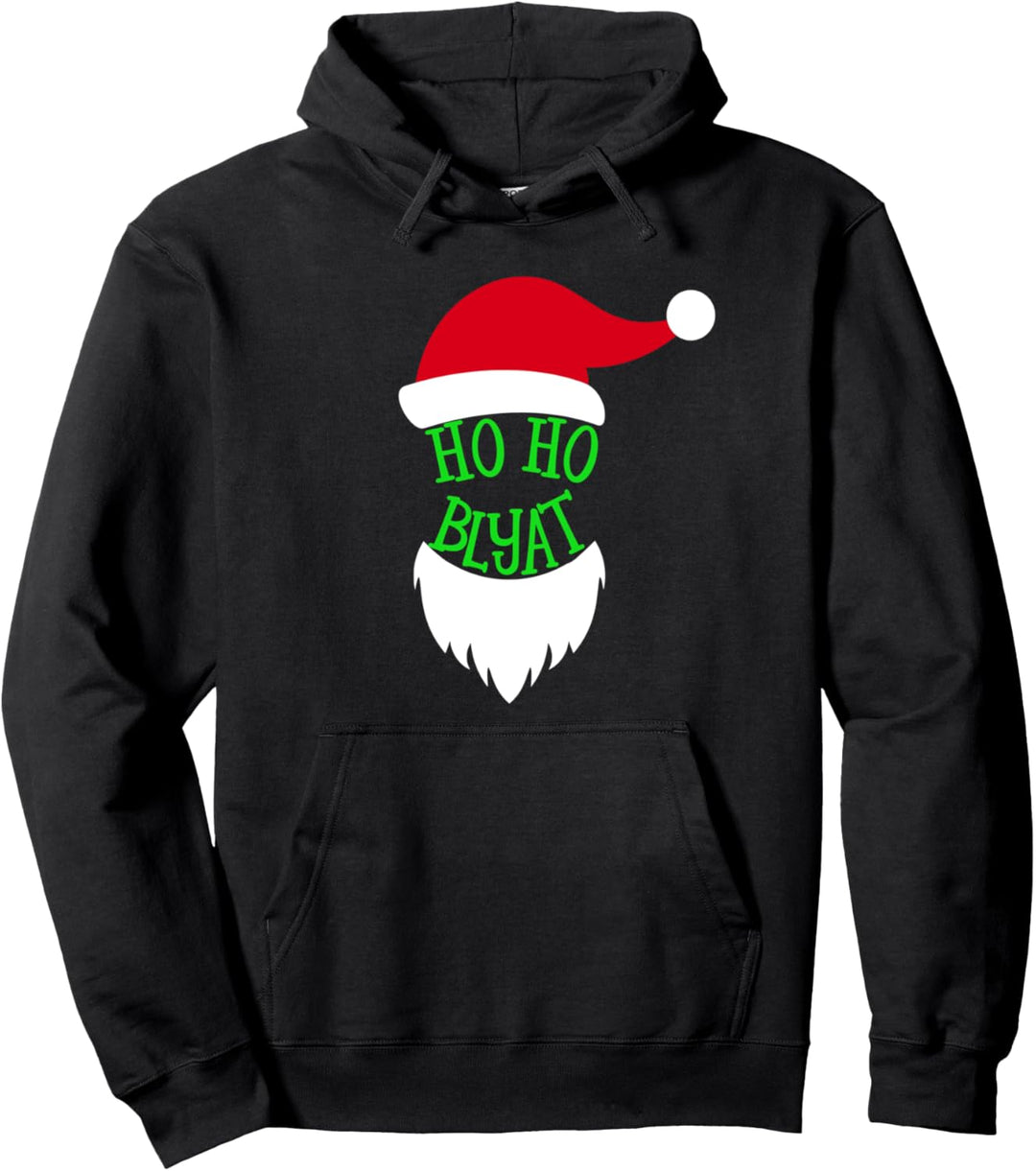 Russland Weihnachten HO HO Blyat Mütze Weihnachtsmann Russia Pullover Hoodie