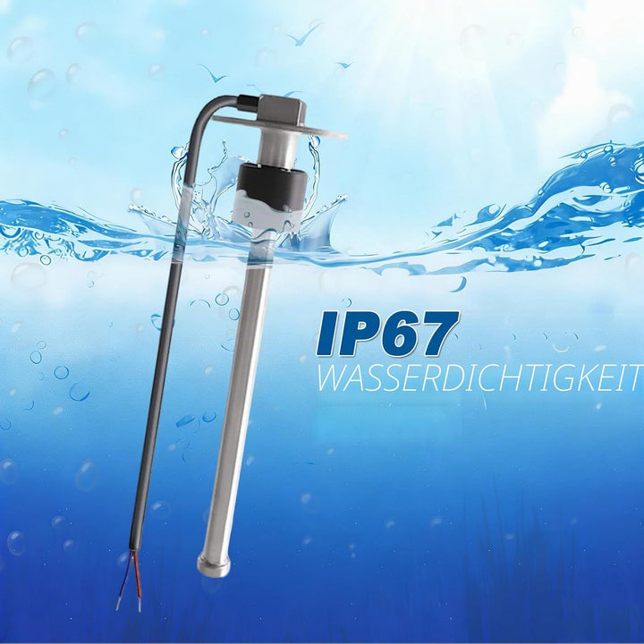 Geloo Füllstandssensor, Edelstahl-Kraftstoffsendeeinheit Wasserstandsanzeige-Sensor Autokraftstoffwa