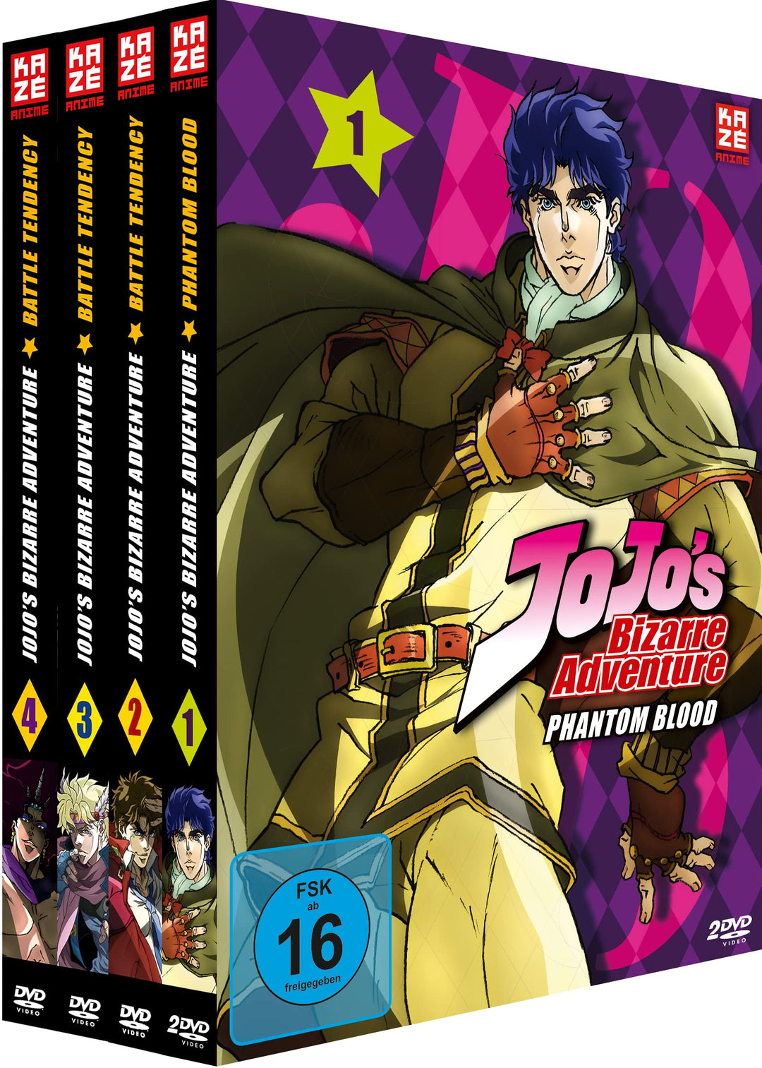 Jojo's Bizarre Adventure - Staffel 1- Gesamtausgabe - Bundle - Vo.1-4 - [DVD], DVD