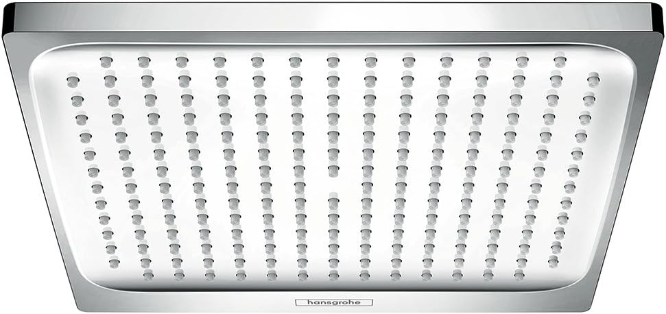 hansgrohe Crometta E Duschkopf, Kopfbrause 240mm, Niederdruck, Chrom Chrom eckig 1 Strahlart / für n