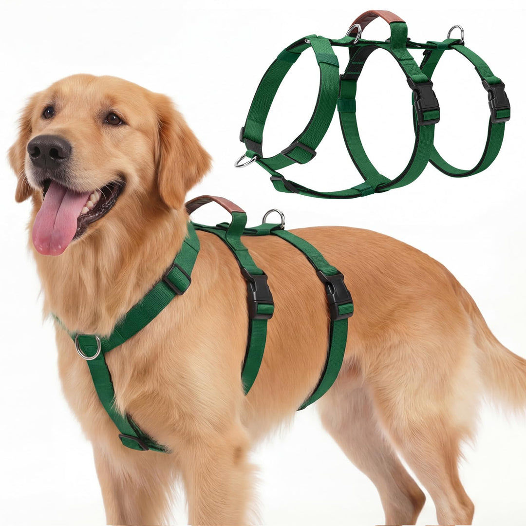 Hundegeschirr Ausbruchsicher, Anti Zug Sicherheitsgeschirr Hund, Verstellbare Brustgeschirr mit Gepo