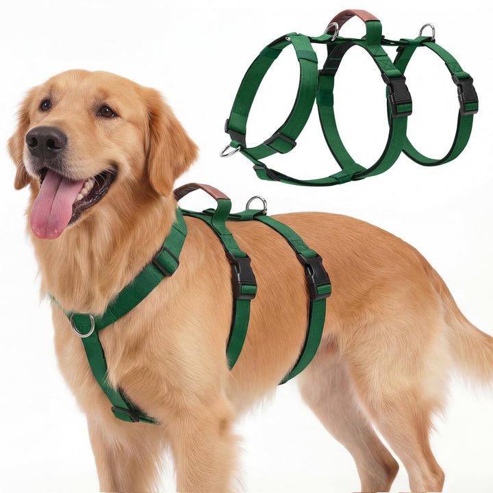 Hundegeschirr Ausbruchsicher, Anti Zug Sicherheitsgeschirr Hund, Verstellbare Brustgeschirr mit Gepo