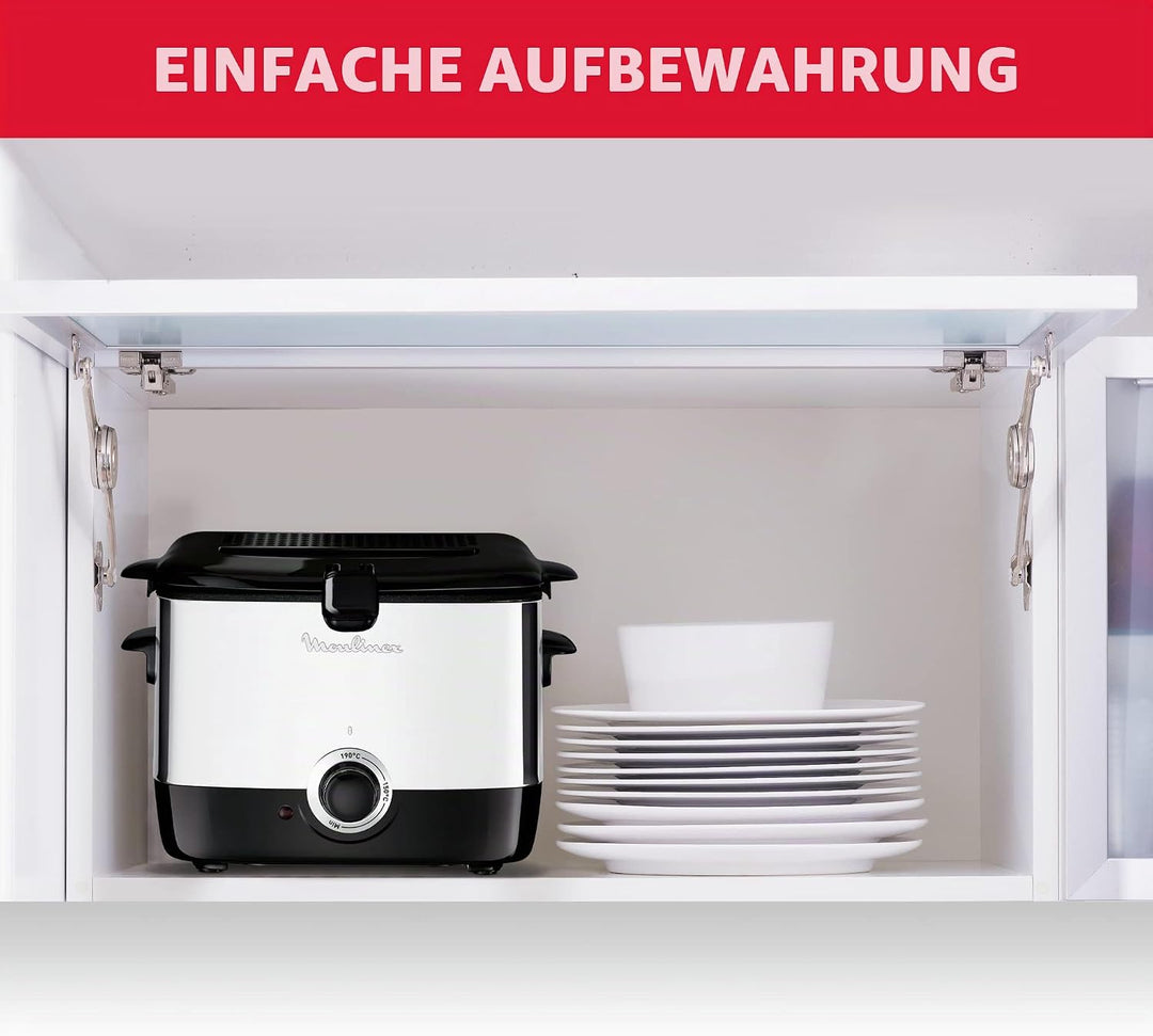 Moulinex AF220010 AF 2200 Mini 1 L, Edelstahl rostfrei, Kunststoff, 1 Liter, Silber Metallic