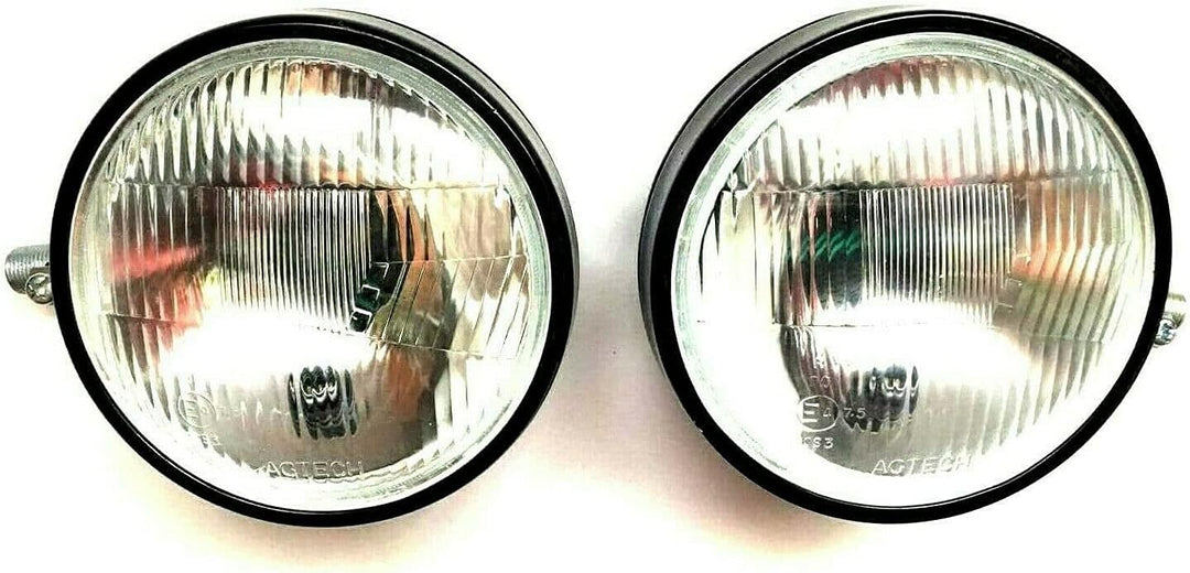 MelTruck® 2x Scheinwerfer ø160 mm 12V 24V E4 und 12V Glühbirnen für Traktor Bagger Schlepper Oldtime