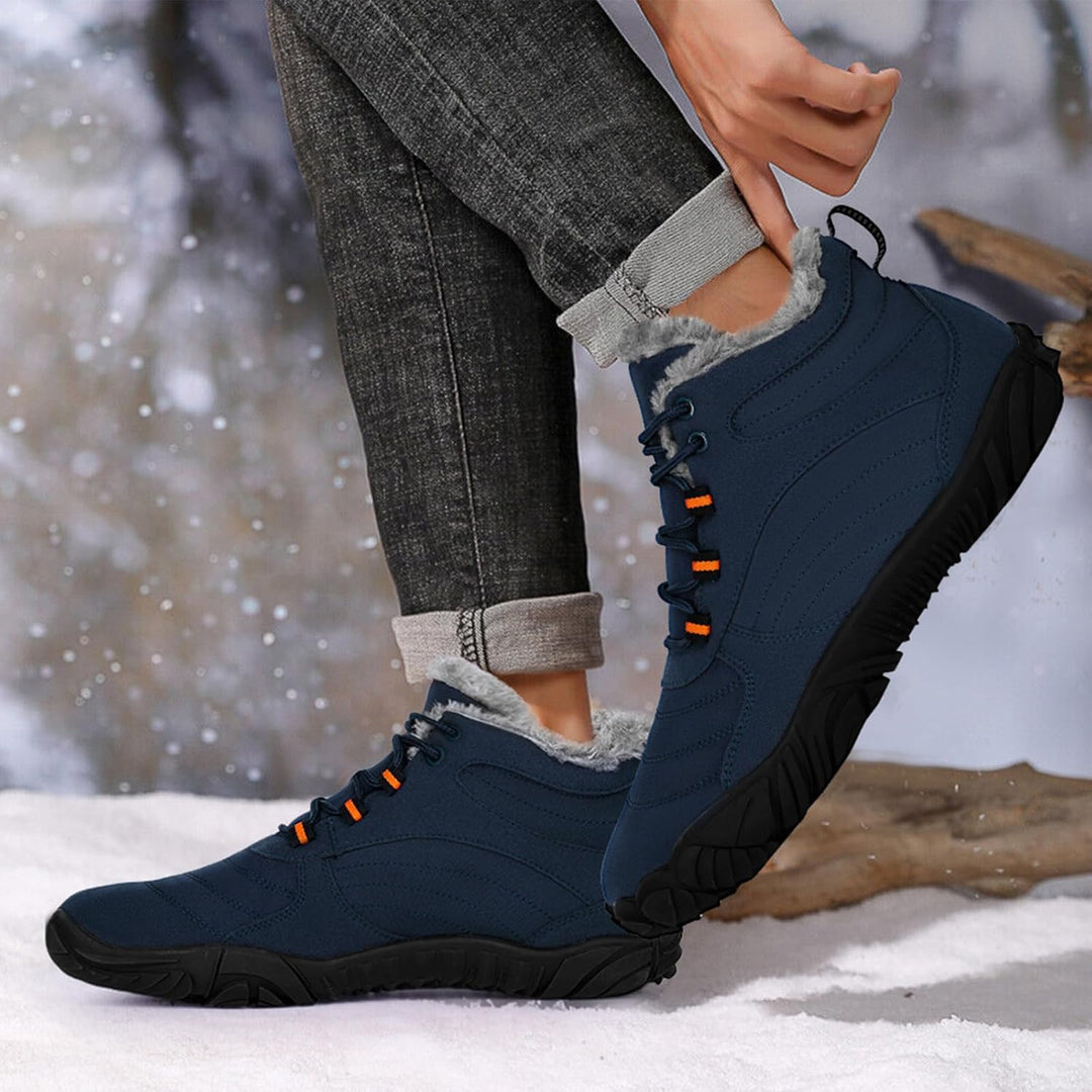RUYI Barfussschuhe Winter Herren Damen Barfussschuhe Wasserabweisend, Warm Gefüttert Winterschuhe Tr