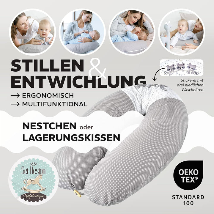 sei Design Stillkissen Mikroperlen XXL Lagerungskissen Schwangerschaftskissen Seitenschläferkissen 1