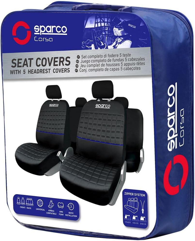 SPARCO SPC1042AZ Sats Sitzbezüge, Blau