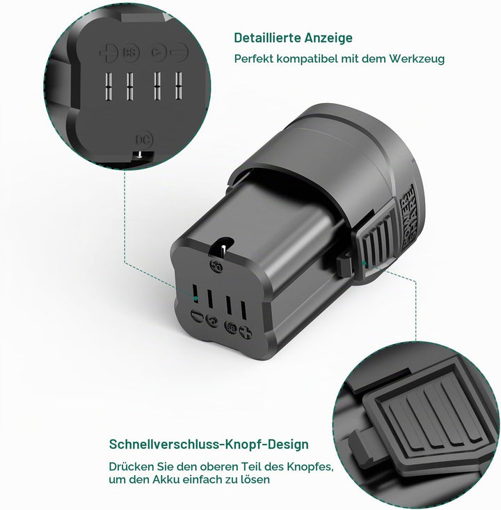 HYCHIKA 16.8V 1500mAh Werkzeugakkus, Kompatibel mit HYCHIKA 16,8 V Bohrmaschine(Modellnummer: NBT-CD