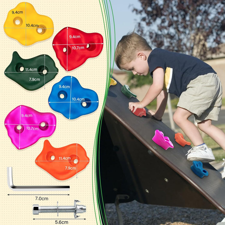 Trymaker Kletterhalter, Kletterwand für Kinder, Kletterset für Erwachsene, drinnen und draussen 15pc