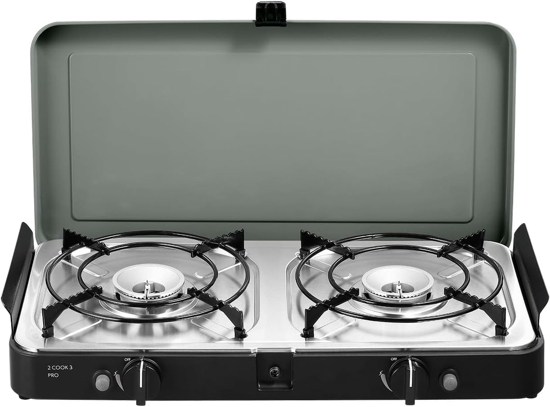 CADAC - 2-Cook 3 Pro Stove - Tischgrill - 50mBar - Campinggrill - Für draussen grillen - Stahl - Alu