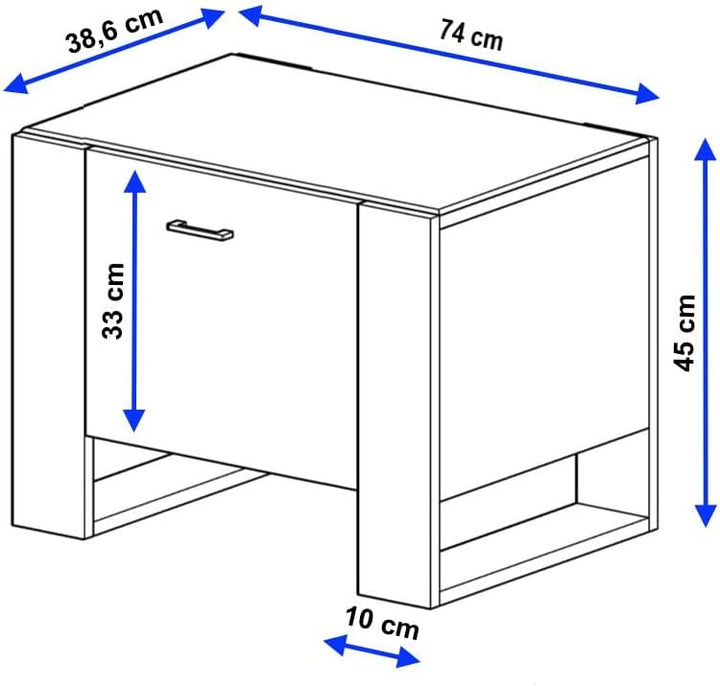 MRBLS Schuhschrank mit Sitzbank - Modernes Design & Robuste Qualität – Schuhregal Geschlossen Schuhb