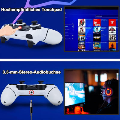 DuLingKer Controller Kompatibel für PS4 Konsole, Wreless Bluetooth Controller Kompatibel mit PS4 Pro