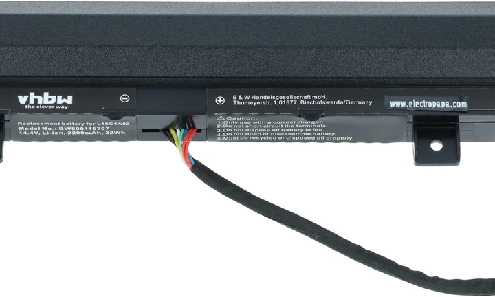vhbw Akku kompatibel mit Lenovo IdeaPad V510-15IKB-80WQ01VWGE, V510-15IKB-80WQ01VYGE Notebook (2200m
